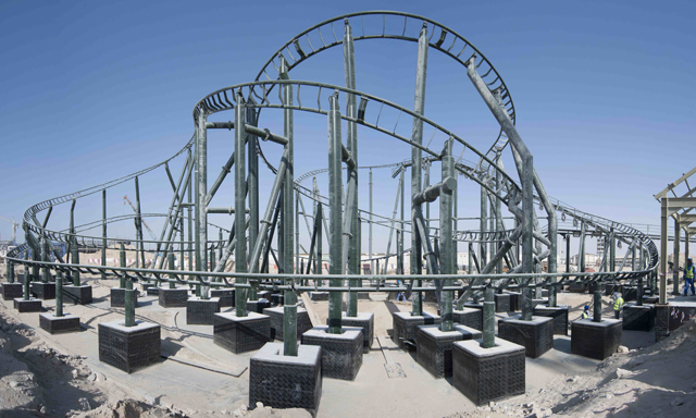 Dubai Parks and Resorts first rollercoaster completed Time Out Dubai