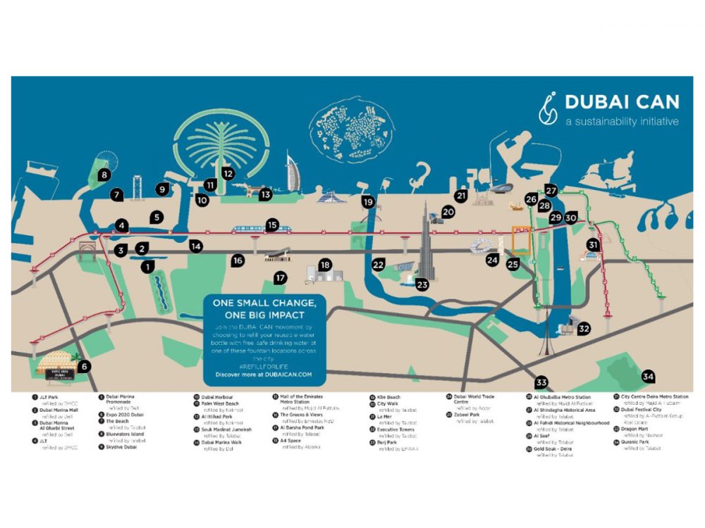 Refill your water bottles for free across Dubai with new Dubai Can ...
