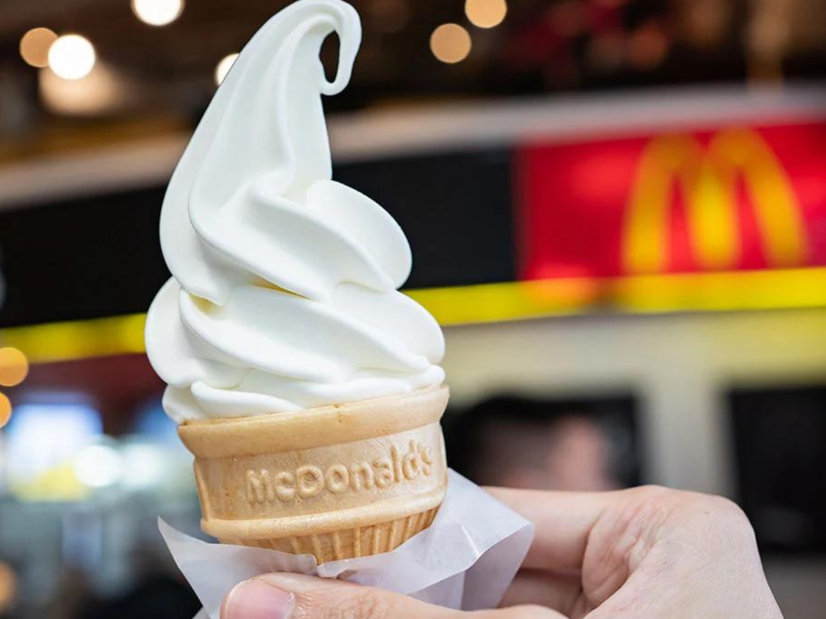 Get a free icecream cone at McDonald's