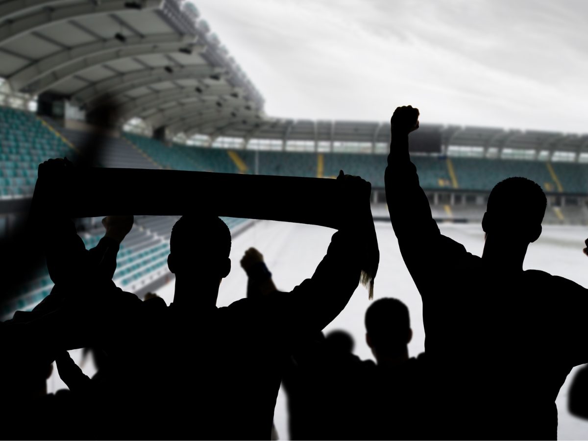 Fans Silhouette With Qatar World Cup 2022 Logo PNG