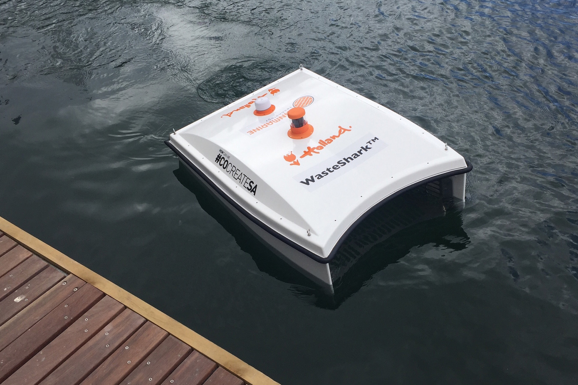 WasteShark Robotic machine patrols Dubai Marina to keep waters clean